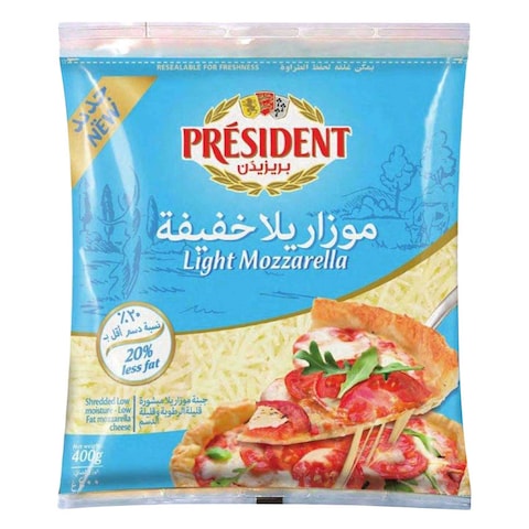 President Light Shredded Mozzarella Cheese 400g