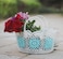Multipurpose Storage Cotton Basket White and Blue 23cmx15cm