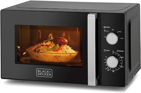 Black &amp; Decker 20L Microwave Oven With Defrost Function , Black - Mz2010P-B5