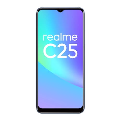 realme C25 - 6.5-inch 64GB/4GB Dual SIM Mobile Phone - Water Blue