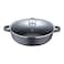 Bergner Classic Novum Shallow Pot With Lid Black 36cm
