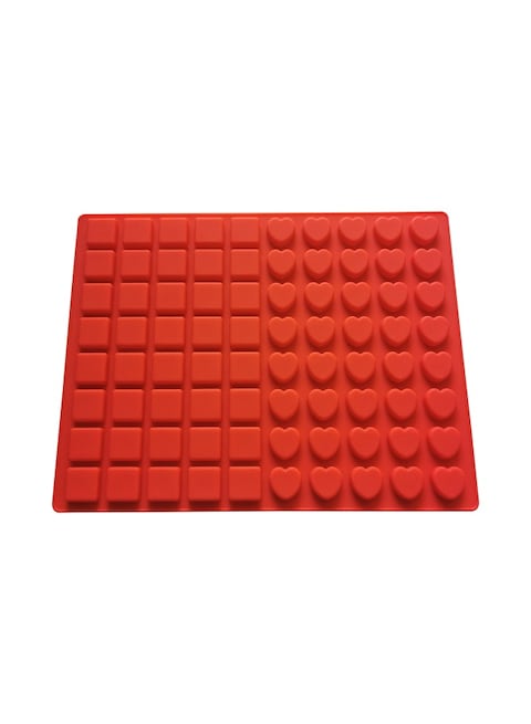 80-Cavity Heart and  Square Candy Silicone Molds, Perfect for Caramel, Chocolate, Praline, Ice Cube and Gummy