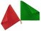 ABBASALI TRAFFIC SAFETY FLAG RED&amp;GREEN 2PCS EACH