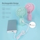 Generic-2 in 1 Handheld Fan &amp; Bubble Blower Mini Personal Fan Bubble Machine Dual Use Electric Fan Handheld Bubble Wand Bubble Fan