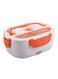 Generic Electric Lunch Box White/Orange 17x10.8x23.5centimeter
