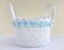 Multipurpose Storage Cotton White and Blue Basket 23x15cm