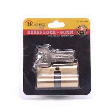 Home Pro Brass Lock 5 Keys 60 MM