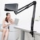 Generic-Cell Phone Holder Phone Clip Holder Clamp for Desk Bed Office Kitchen Long Metal Arm Bracket Multipurpose Tablet Computer Stand Holder