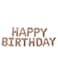 Party Time Happy Birthday Letters Foil Banner Balloons 16inch Rose Gold