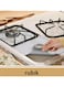 Rubik - 4-Piece Gas Stove Burner Cover Silver 25 X 25Centimeter
