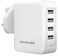 Ravpower 40W 4-Port Usb Plug Charger 8A Charging Station For Smartphone, Tablet, External Battery Pack And Bluetooth Speaker - White