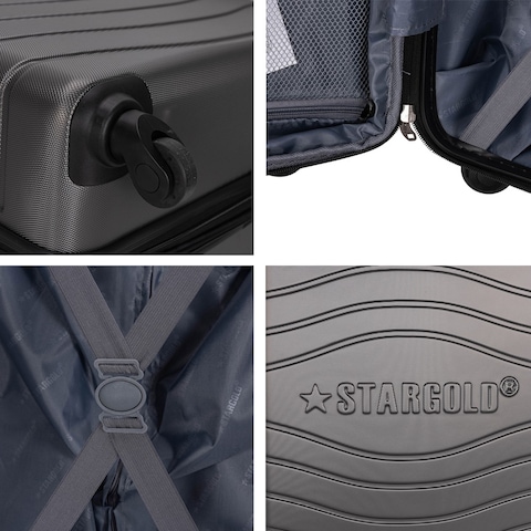 Single Hardside Spinner ABS Trolley Luggage With Number Lock 20 Inches