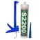 Asmaco U-Filled RTV S2200 Antibacterial Silicone Sealant With Caulking Gun Multicolour