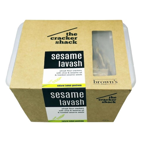 The Cracker Shack Sesame Lavash Crackers 200g