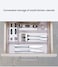 Doreen 14 PCS Clear Plastic Drawer Organizer Tray for Makeup Kitchen Utensils Jewelries and Gadgets for kitchen dresser bathroom office(GC1436A)