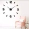 LINGWEI 3D DIY Wall Clock Mute Wall Stickers Clock Mirror Stickers Large Wall Clock Acrylic Clock Mirror Wall Stickers Clock Home Decor Black 60x60cm 12S021