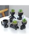 Generic Ceramic Succulent White Plant Pot Creative Human Shaped Small Cactus Pots Flower Pots Mini Plant Planters For Desktop Usage Home Decoration, Man 2