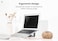 Laptop Riser &amp; Vertical Stand for Macbook, Macbook Pro &amp; Notebook, 2 in 1 Ergonomic Design With Non Skid Pads, Macbook Stand, Accessories By Navodesk (Silver)