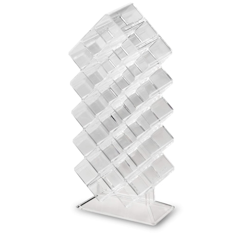 byAlegory Acrylic Lipstick Makeup Organizer   28 Space Cosmetic Storage Designed To Stand, Lay Flat or Stack (CLEAR)
