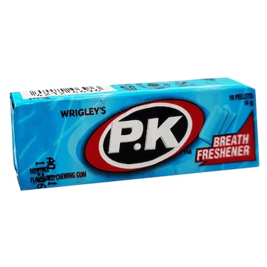 Wrigley&#39;s P.K Breath Freshener Menthol Chewing Gum 10Pieces 14g