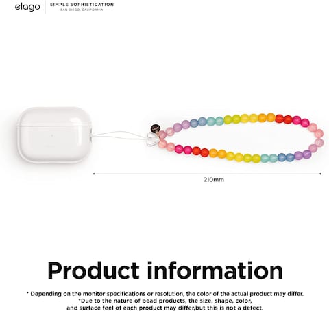 Elago Beads Strap Phone Lanyard Compatible With Airpods Pro 2 - Rainbow