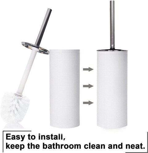 Bathroom Accessories Set,6-Piece Bathroom Gift Set,Toothbrush Holder,Toothbrush Cup,Soap Dispenser,Soap Dish,Toilet Brush Holder,Trash Can,Tumbler Bathroom Accessory Set Complete, White Ringe