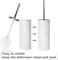 Bathroom Accessories Set,6-Piece Bathroom Gift Set,Toothbrush Holder,Toothbrush Cup,Soap Dispenser,Soap Dish,Toilet Brush Holder,Trash Can,Tumbler Bathroom Accessory Set Complete, White Ringe