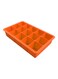 Generic 15-Grid Silicone Ice Cube Tray Orange 185X115X35mm