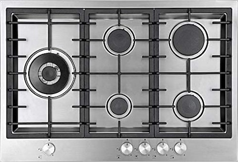 Baumatic Built-in Gas Hob 5 Burners Flat Line Size (90 x 60) cm, Silver, BMEH9GFSS (Installation Not Included)