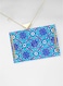 Lowha Decorative Acrylic Serving Tray With Gold Metal Handles And Turkish Tile Design 20x30 cm