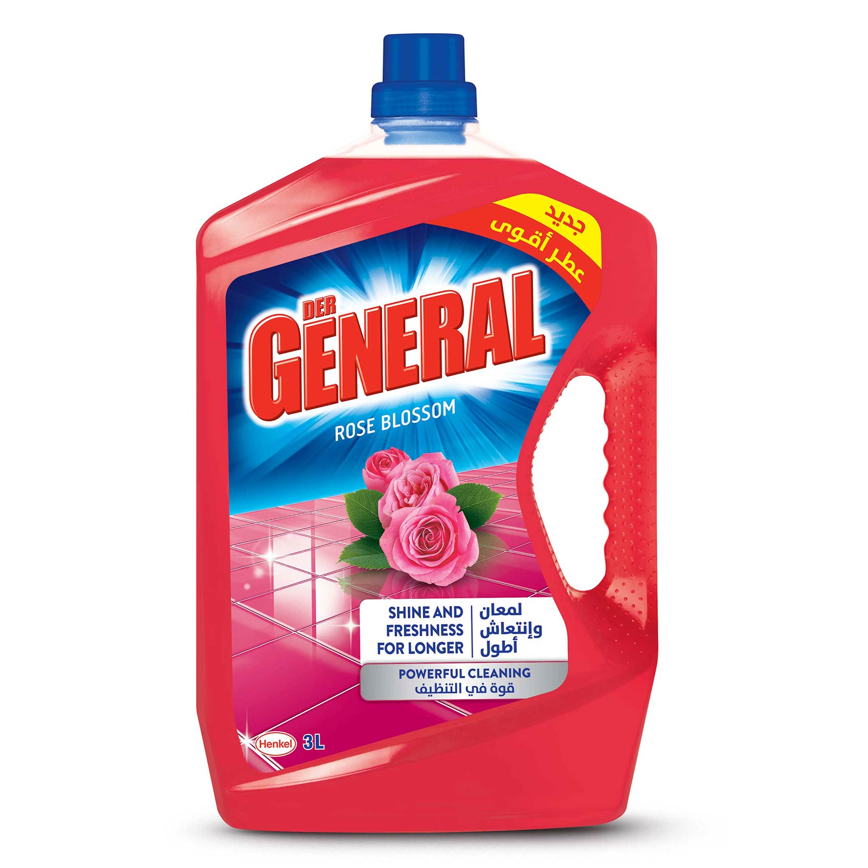 Der General All Purpose Cleaner Liquid  Shine And Freshness For Longer Rose 3L