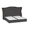 In House Taj Mahal Velvet Bed Frame - Queen - 200x150 cm - Dark Gray