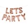 Rose Gold 'Lets Party' 16" Foil Balloon Garland