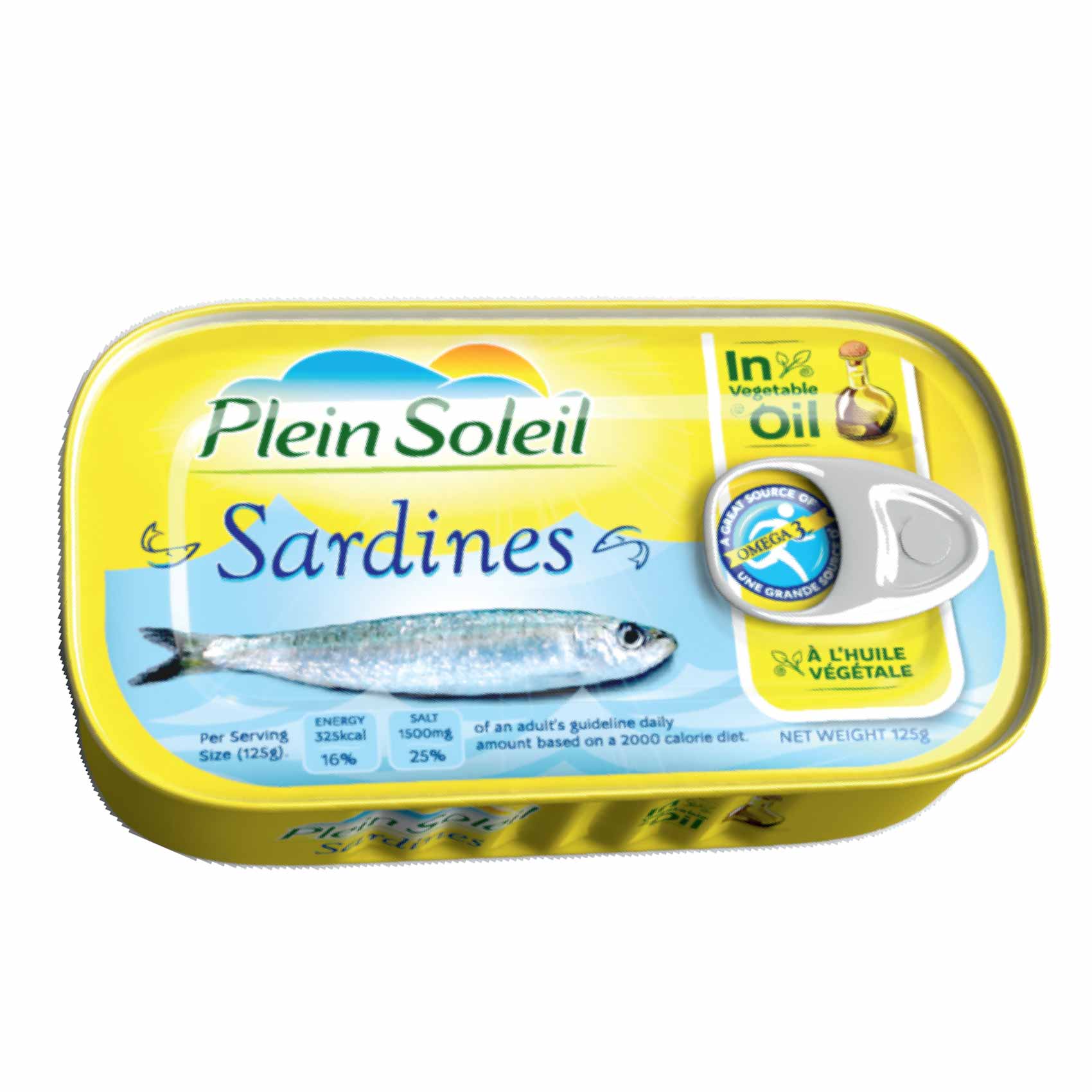 Plein Soleil Sardines In Vegetable Oil 125GR
