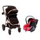 Pikkaboo - 4in1 Luxury Stroller Travel System - Black/Red