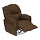 In House Velvet Rocking &amp; Rotating Recliner Chair - Brown - NZ100