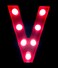 LED Marquee Letter Light Sign Wooden Red (V) 25cm