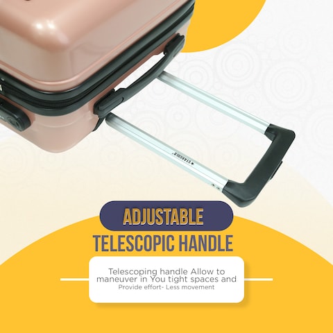 STARGOLD ABS+PC Spinner Wheels Trolley Single Luggage Number Lock Smart Carry On Suitcase 20 Inches