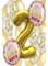 Party Time Number 2 40inch Birthday Decorative Party Foil Balloon Set