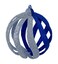 Christmas Designer Baubles Silver/Blue 6cm 6Pcs/Box
