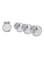 Generic Pack Of 4 Glass Spice Jar With Lid Clear 20Ounce