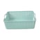 Plastic Rattan Woven Basket Medium 33x27.5x12 - Mint Green