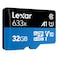Lexar High Performance microSDHC with Adapter 633x 32GB UHS-I Black/Blue