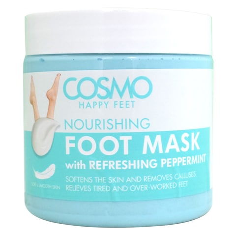 Cosmo Happy Feet Nourishing Foot Mask With Refreshing Peppermint Blue 625g