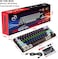 HXSJ V800 68 Keys Mechanical Keyboard Type-C Wired Blue/Red Switch Black&amp;Grey Keycaps Colorful LED Backlit Gaming Keyboard (Blue Axis)
