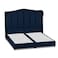 In House Shumt Linen Bed Frame - King - 200x180cm - Dark Blue