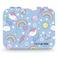 Eazy Kids 4 Compartment Bento Lunch Box  w/ Sandwich Cutter Set-Unicorn Blue