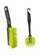 ROYALFORD 4-Piece Cleaning Brush With Dust Pan Set Grey/Green