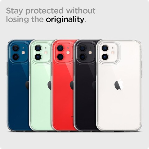 Spigen Crystal Hybrid designed for iPhone 12 Mini case cover - Crystal Clear