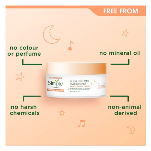 Simple Protect 39N39 Glow Rest And Reset 72H Moisturizer Hydrating Gel 50ml